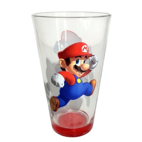 Super Mario Brothers Nintendo 3D Island Heavy Bottom Drinking Glass - Picture 7 of 8
